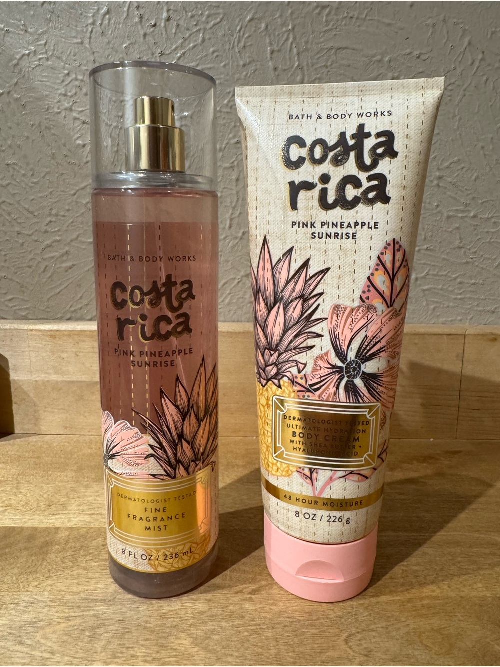 NWT Costa Rica Pink Pineapple Sunrise Hydration Cream and Fragrance Mist Bundle